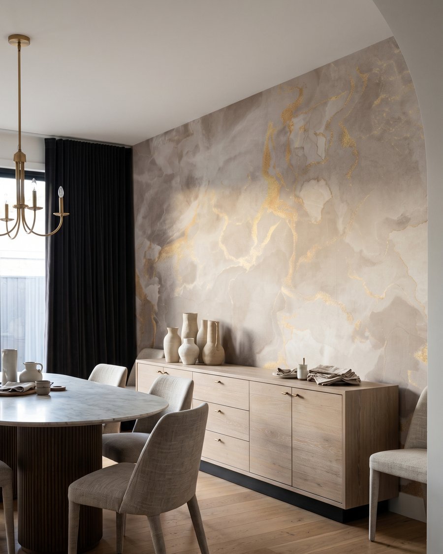 Efect de marmură aurie — interior 6