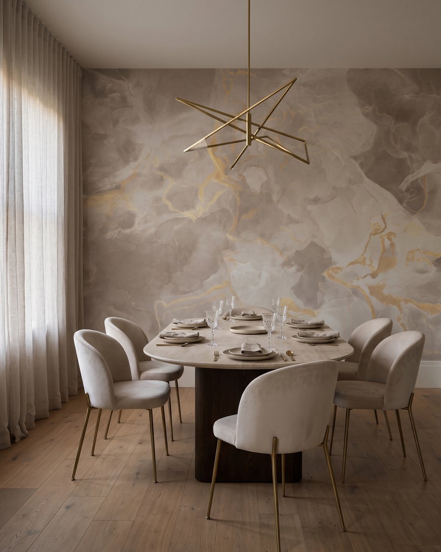 Efect de marmură aurie — interior 7