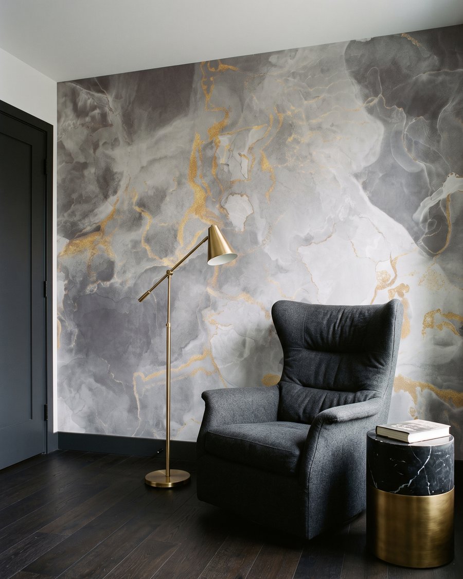Efect de marmură aurie — interior 1