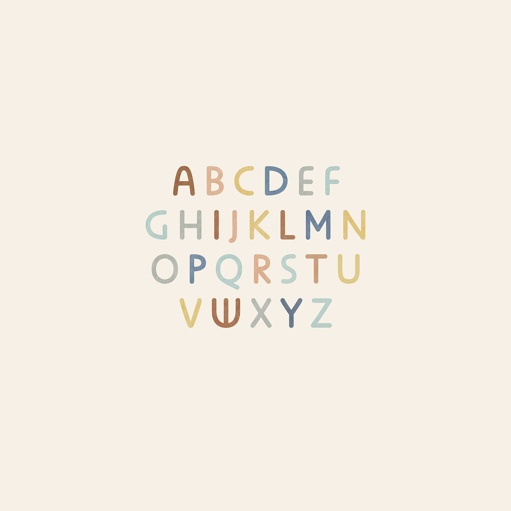 Alfabet colorat — design complet