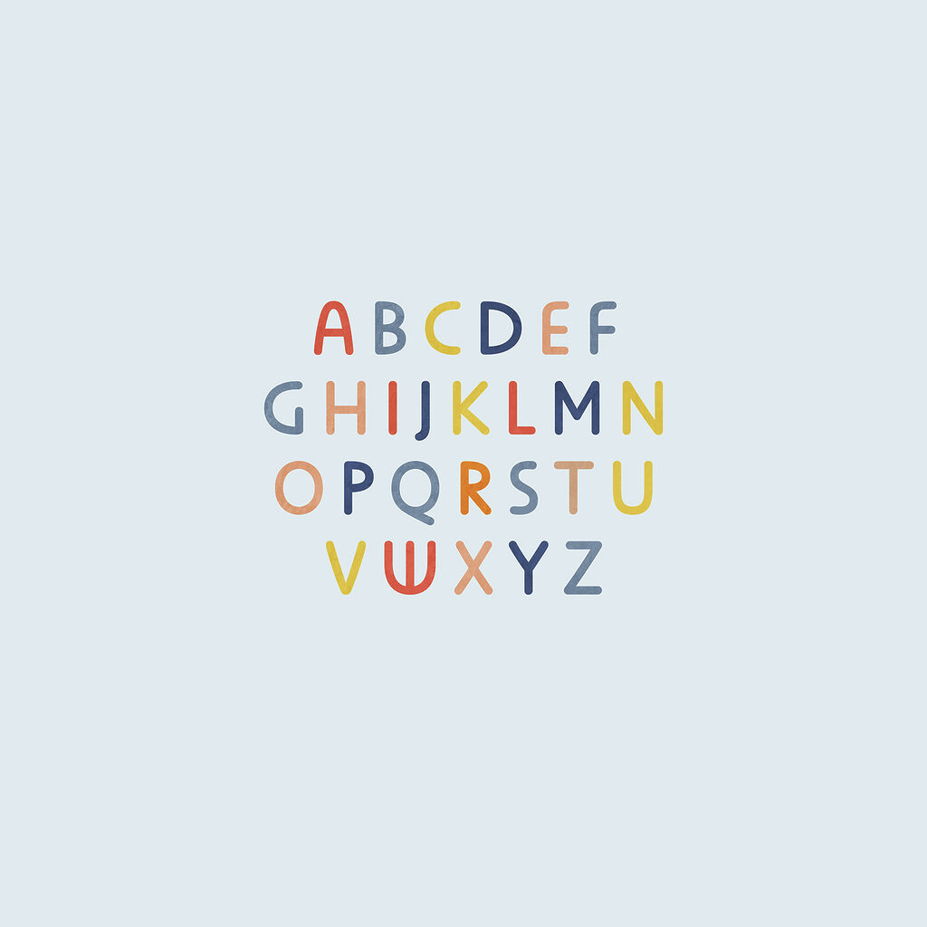 Alfabet colorat — design complet