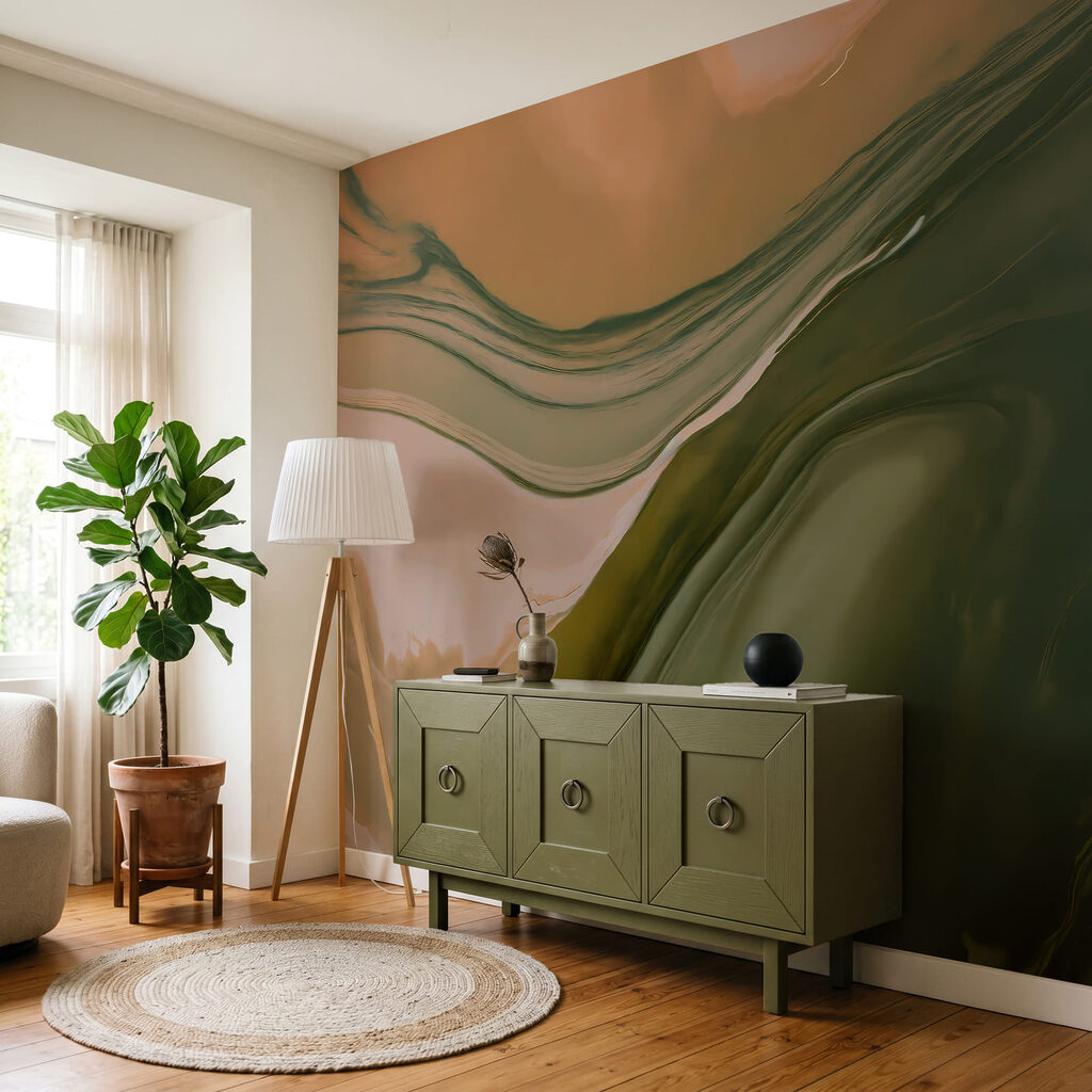 Șuvoaie colorate într-un interior