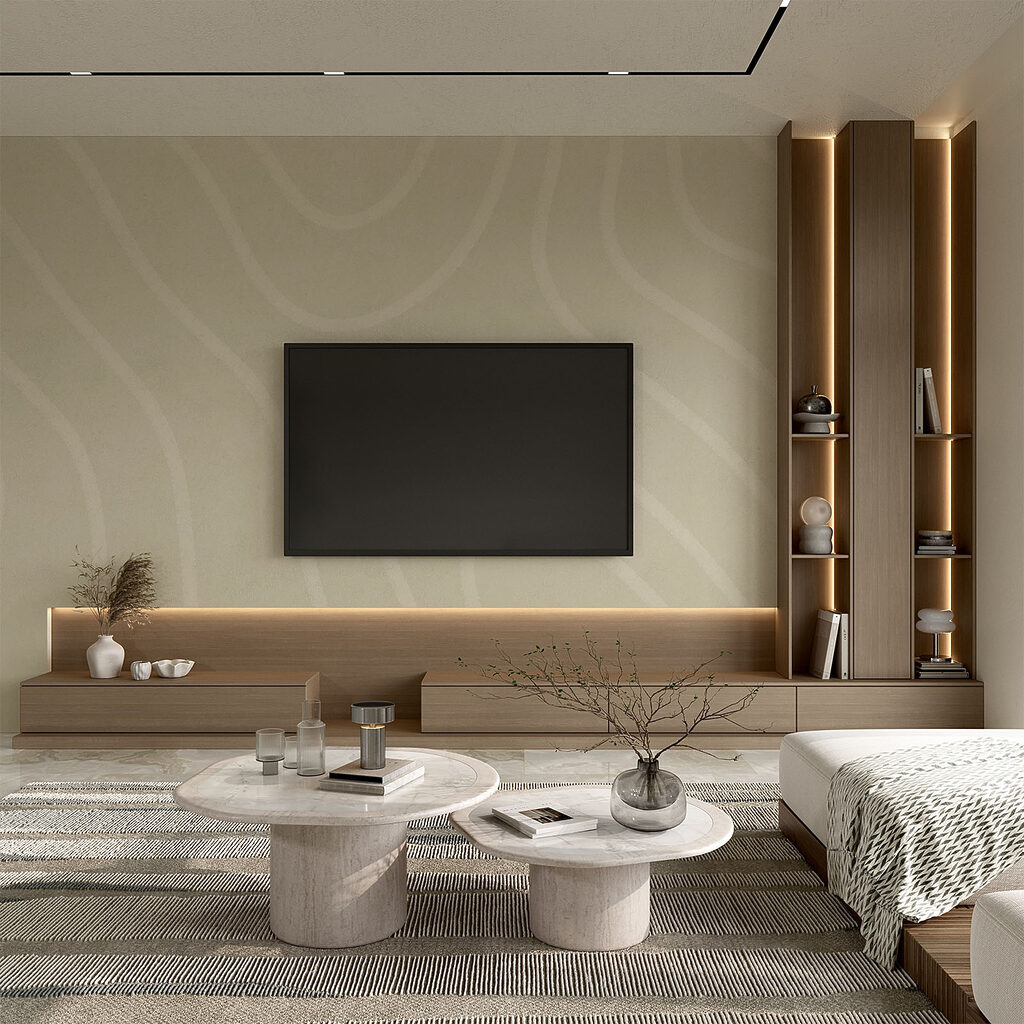 Linii ondulate luminoase — interior 2