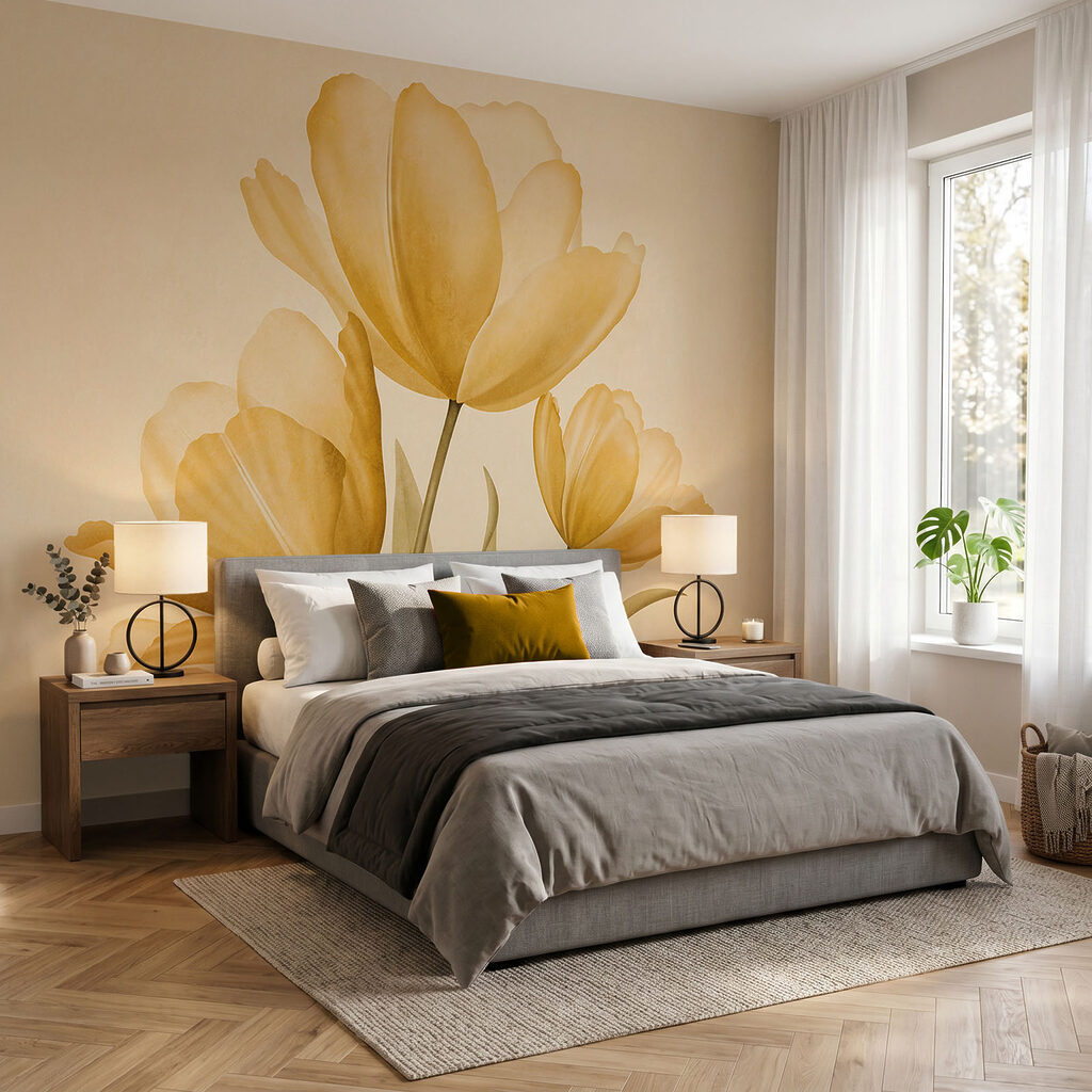 Trei flori în acuarelă — interior 2