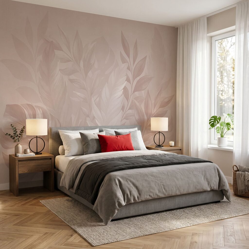 Frunze tropicale roz — interior 2