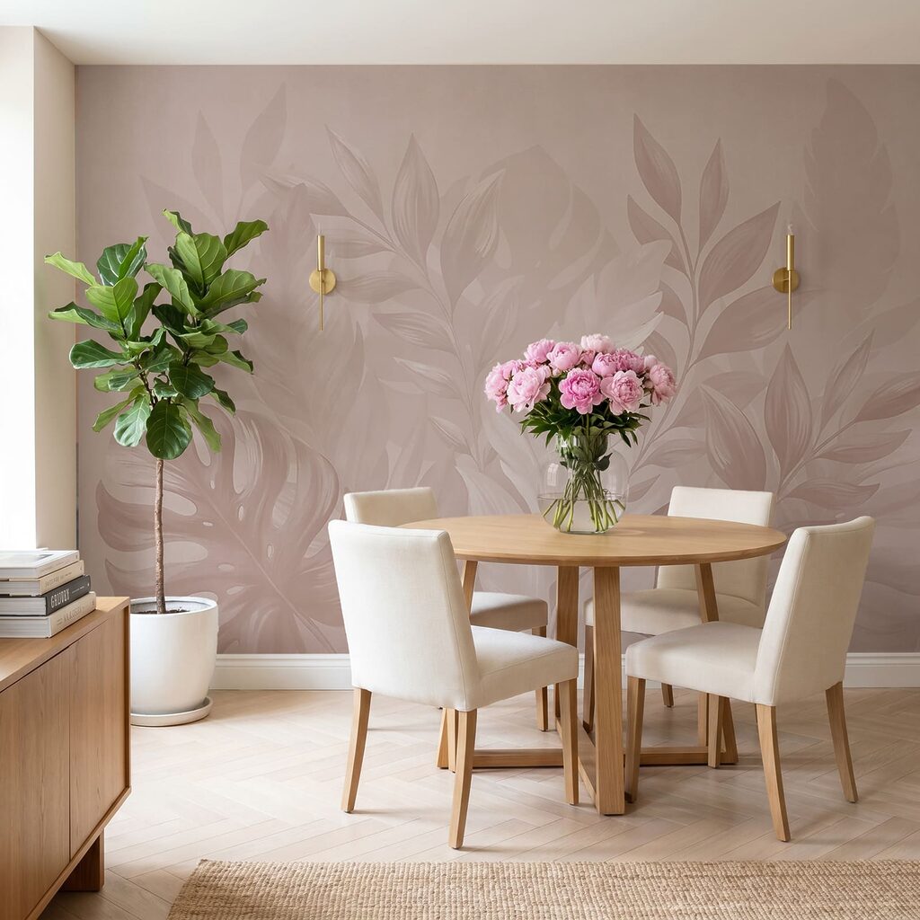 Frunze tropicale roz — interior 4