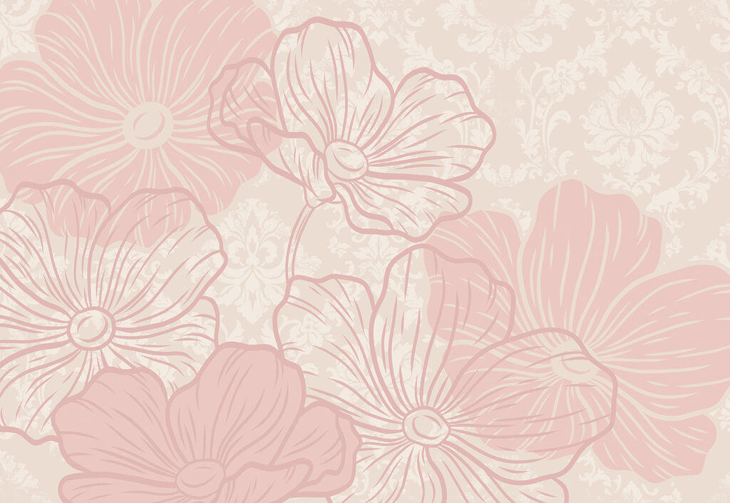 Contururi florale roz — design complet