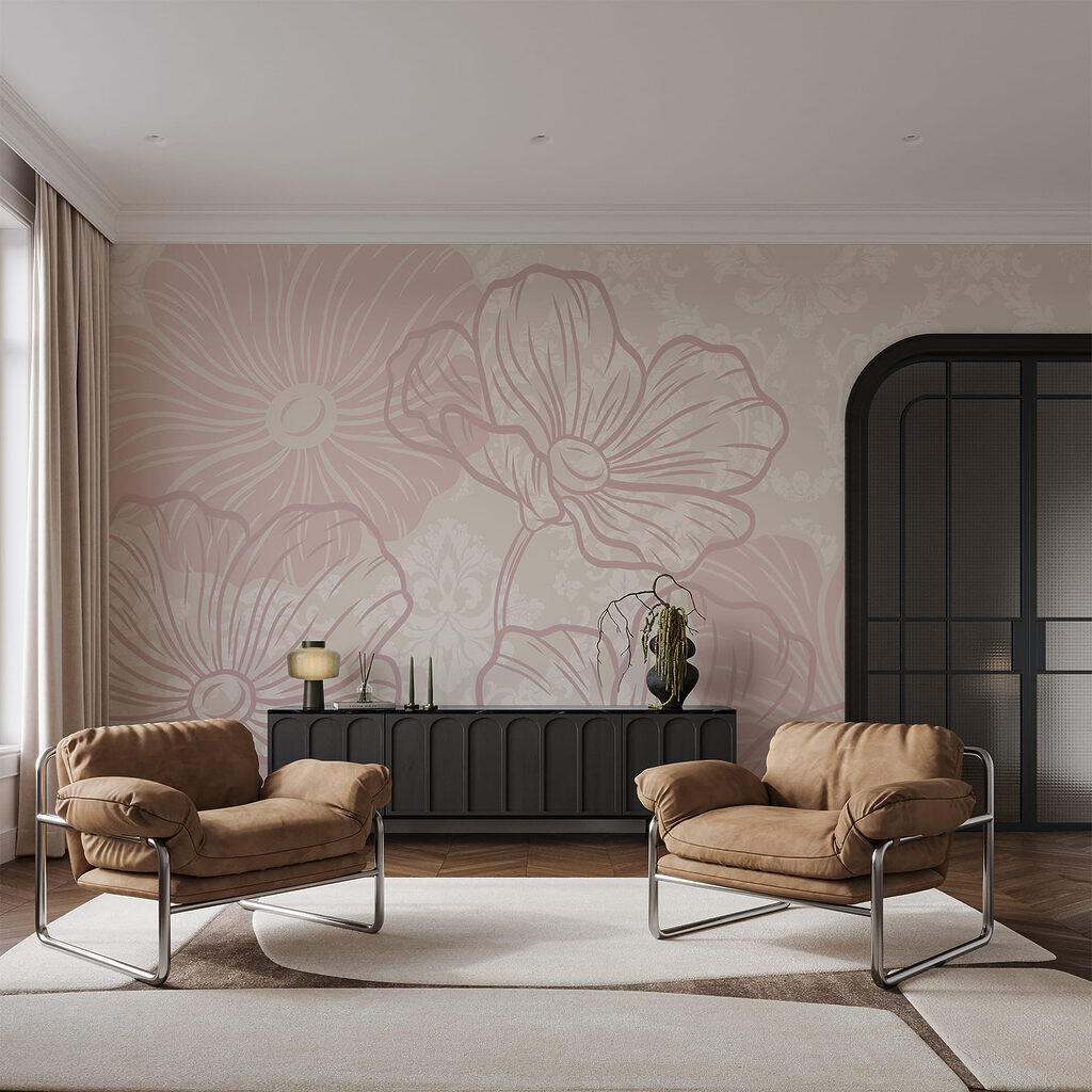 Contururi florale roz — interior 2