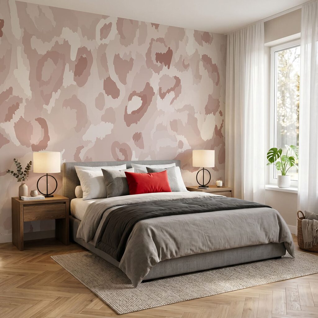 Pete în stil leopard într-un interior