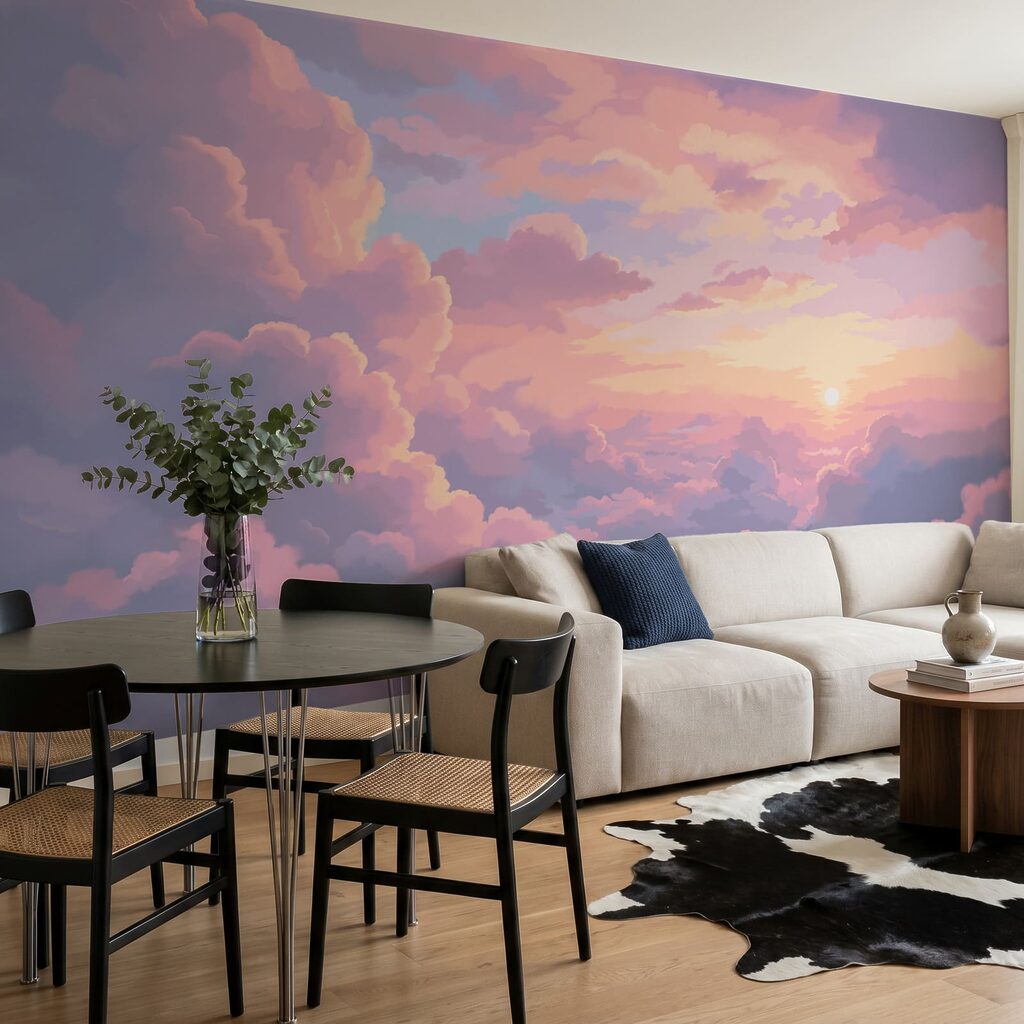 Vârfuri de nori roz — interior 1