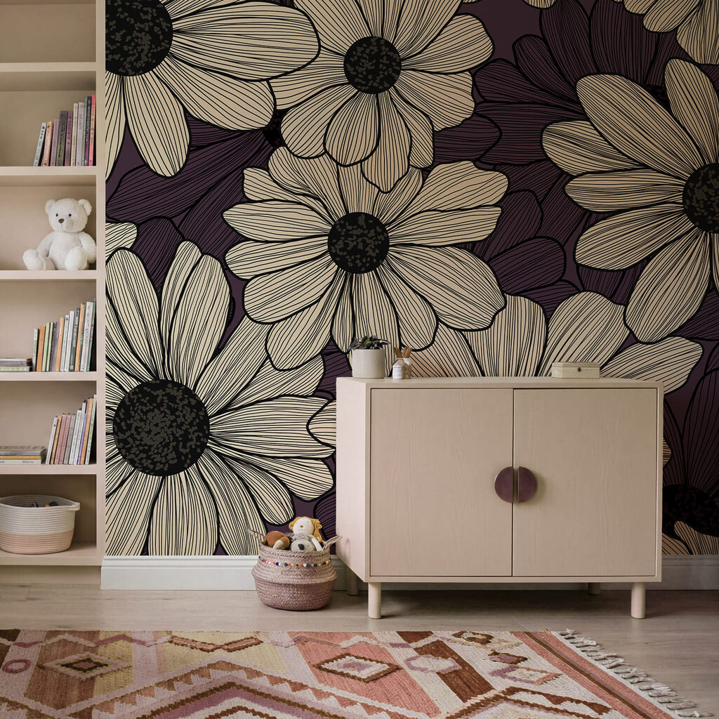 Flori cu hașurări fine — interior 3