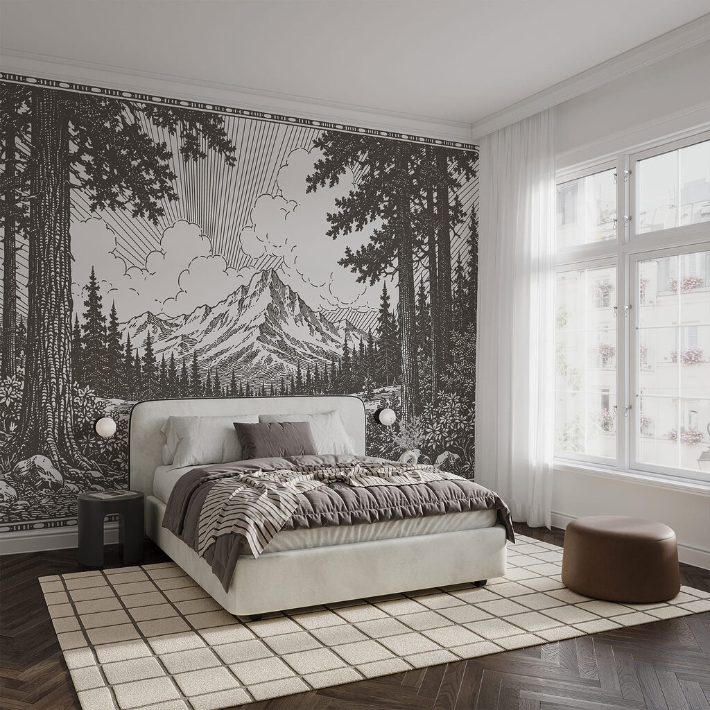 Vârf înzăpezit cu raze — interior 1