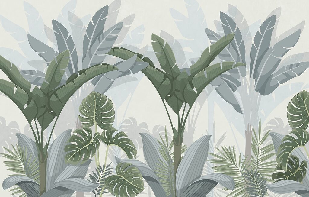 Frunze tropicale în straturi — design complet