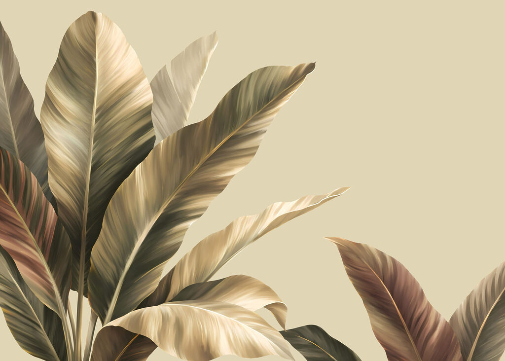 Frunze late pe fundal — design complet