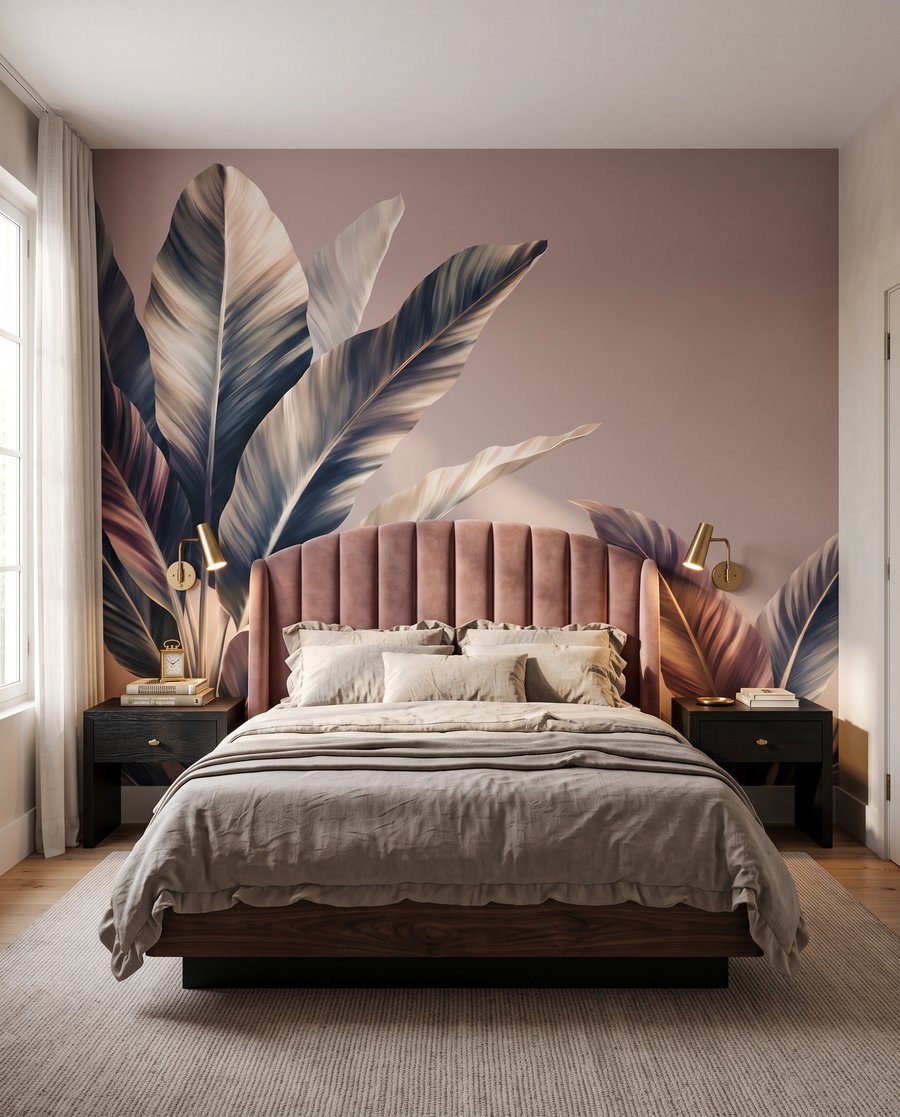 Frunze late pe fundal — interior 2