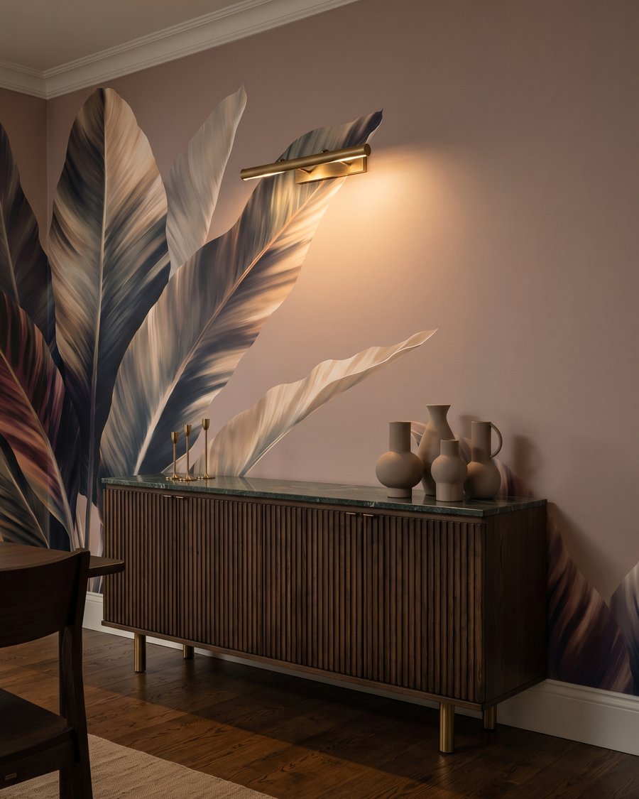 Frunze late pe fundal — interior 4