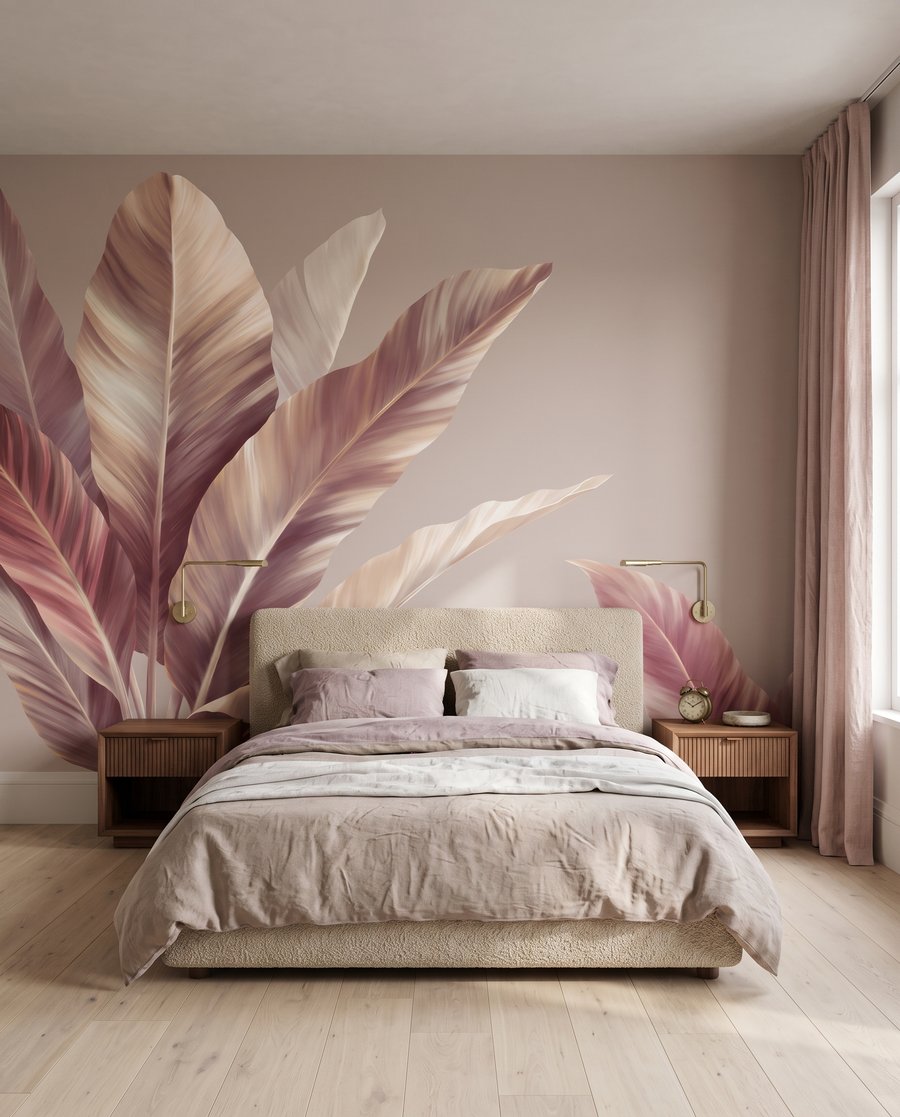 Frunze late pe fundal — interior 2