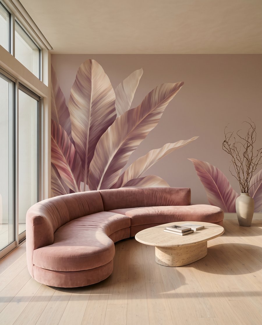 Frunze late pe fundal — interior 4