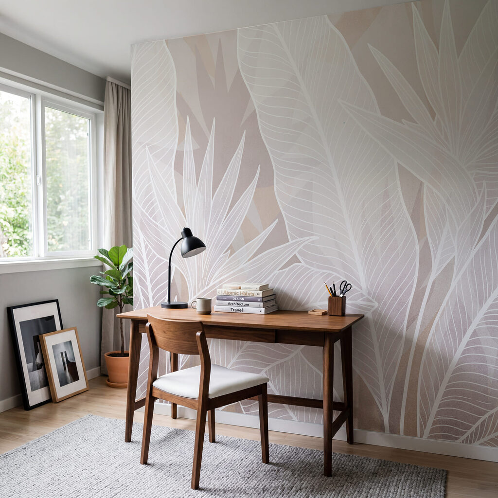 Frunze cu contururi albe — interior 1