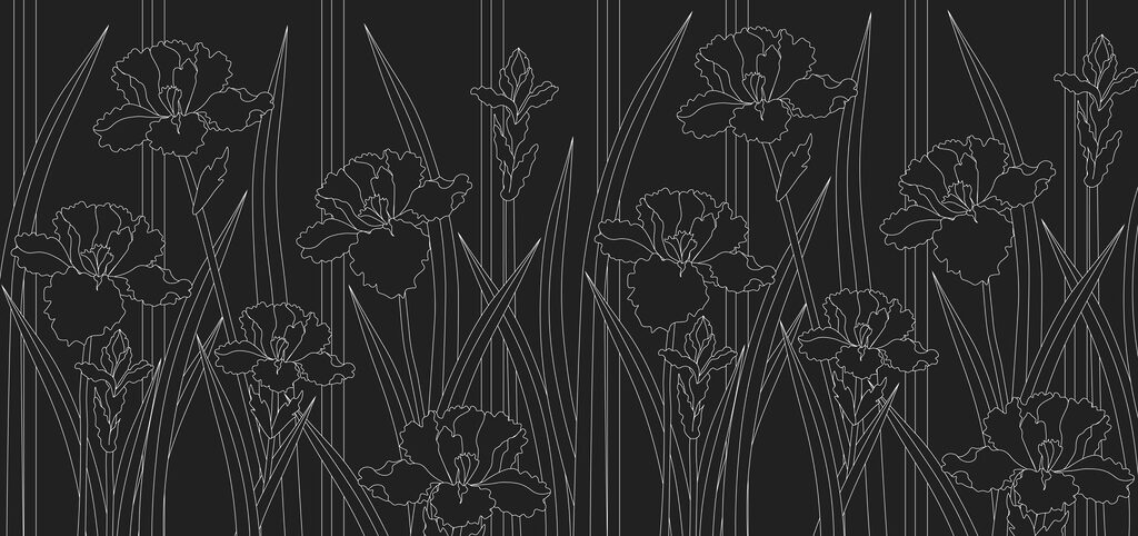 Flori în linii geometrice — design complet