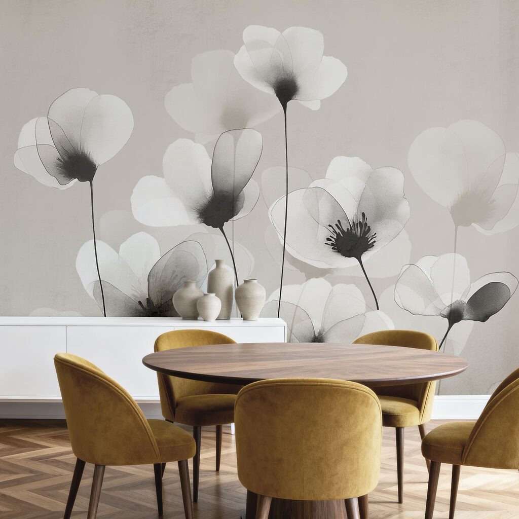 Flori delicate, inimi întunecate într-un interior