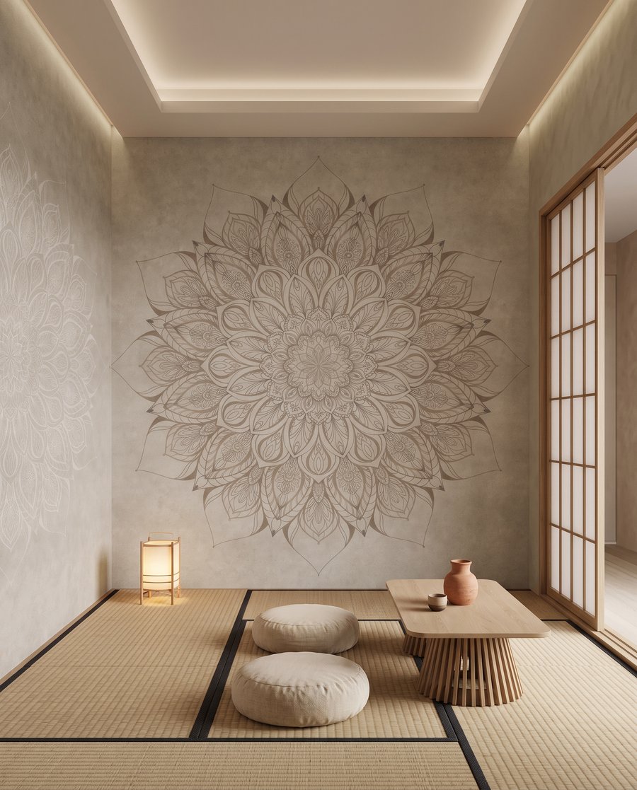 Mandală florală — interior 1