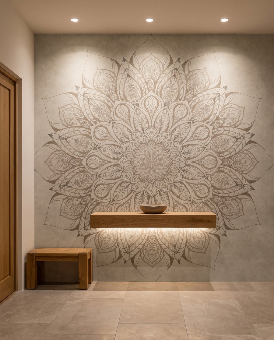 Mandală florală — interior 3