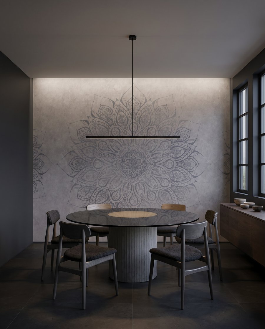 Mandală florală — interior 1