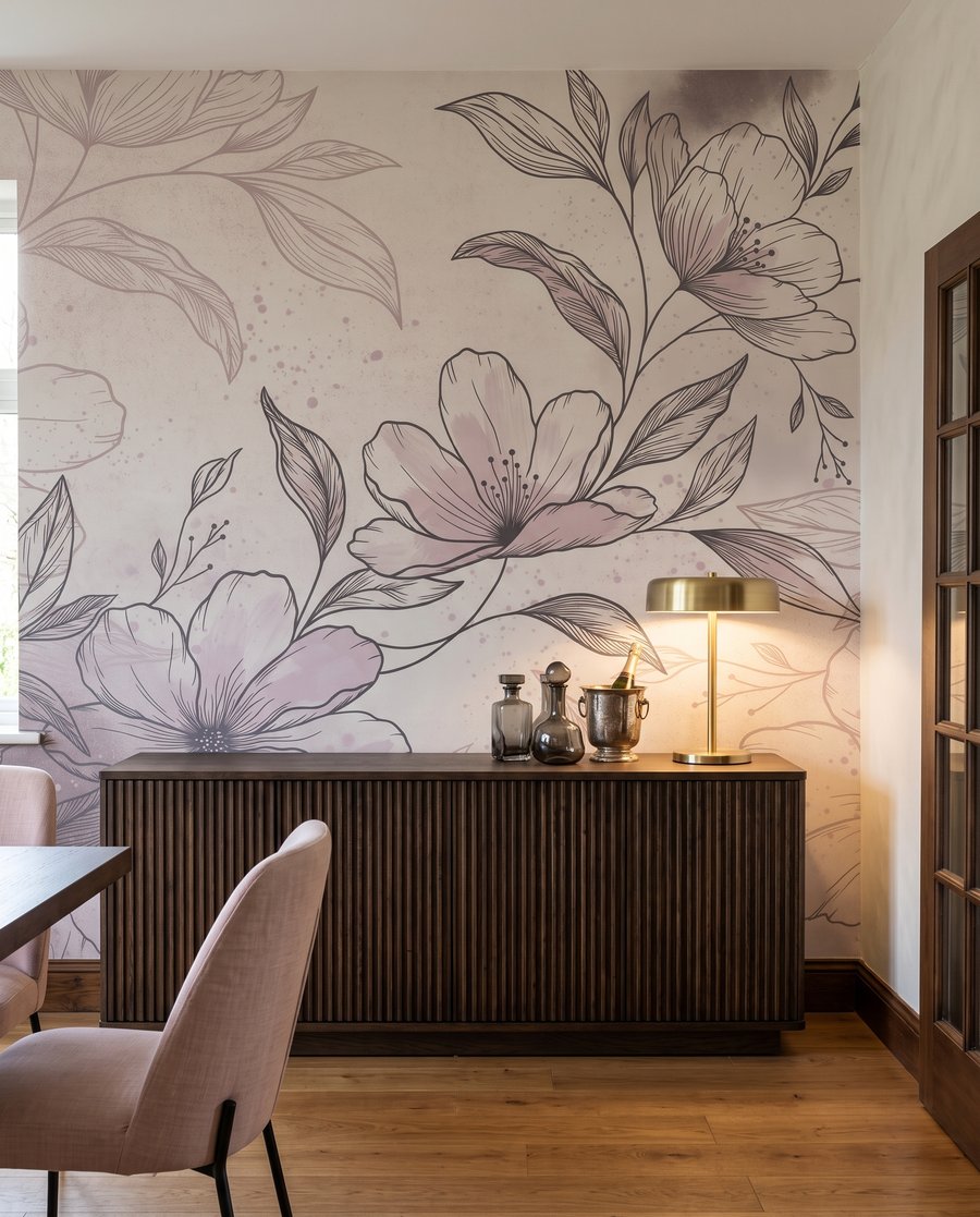 Ramură înflorită cu hașurări — interior 5