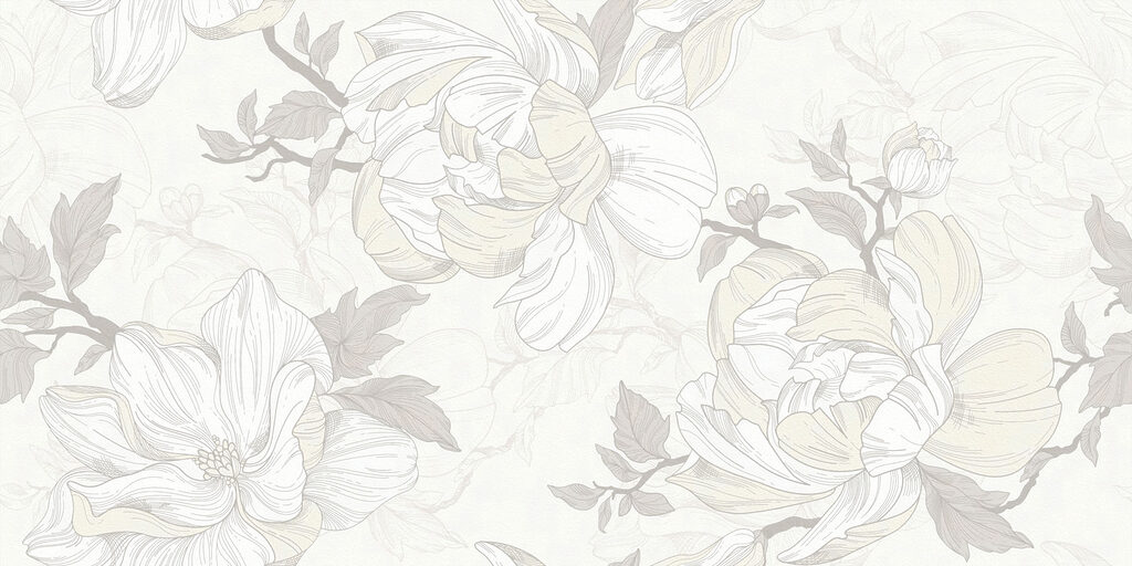 Schiță de flori mari — design complet