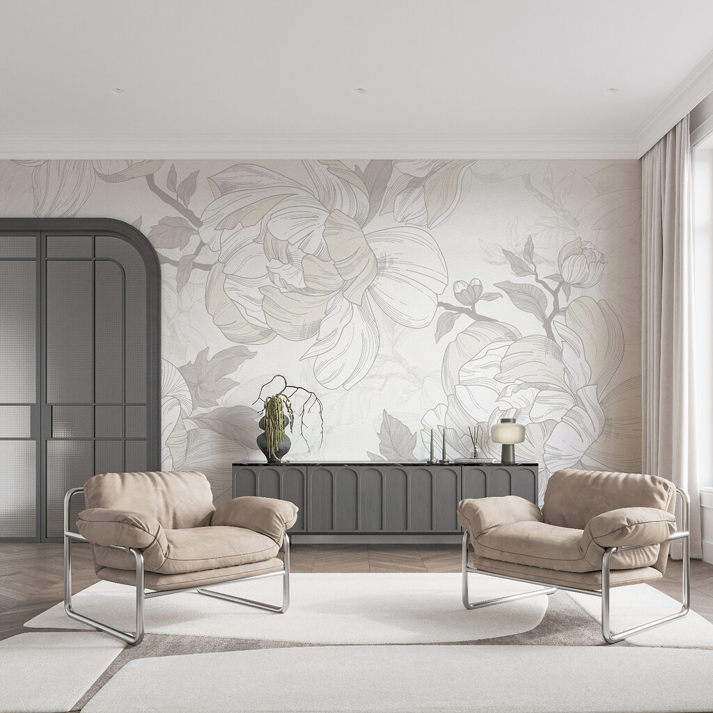 Schiță de flori mari — interior 3