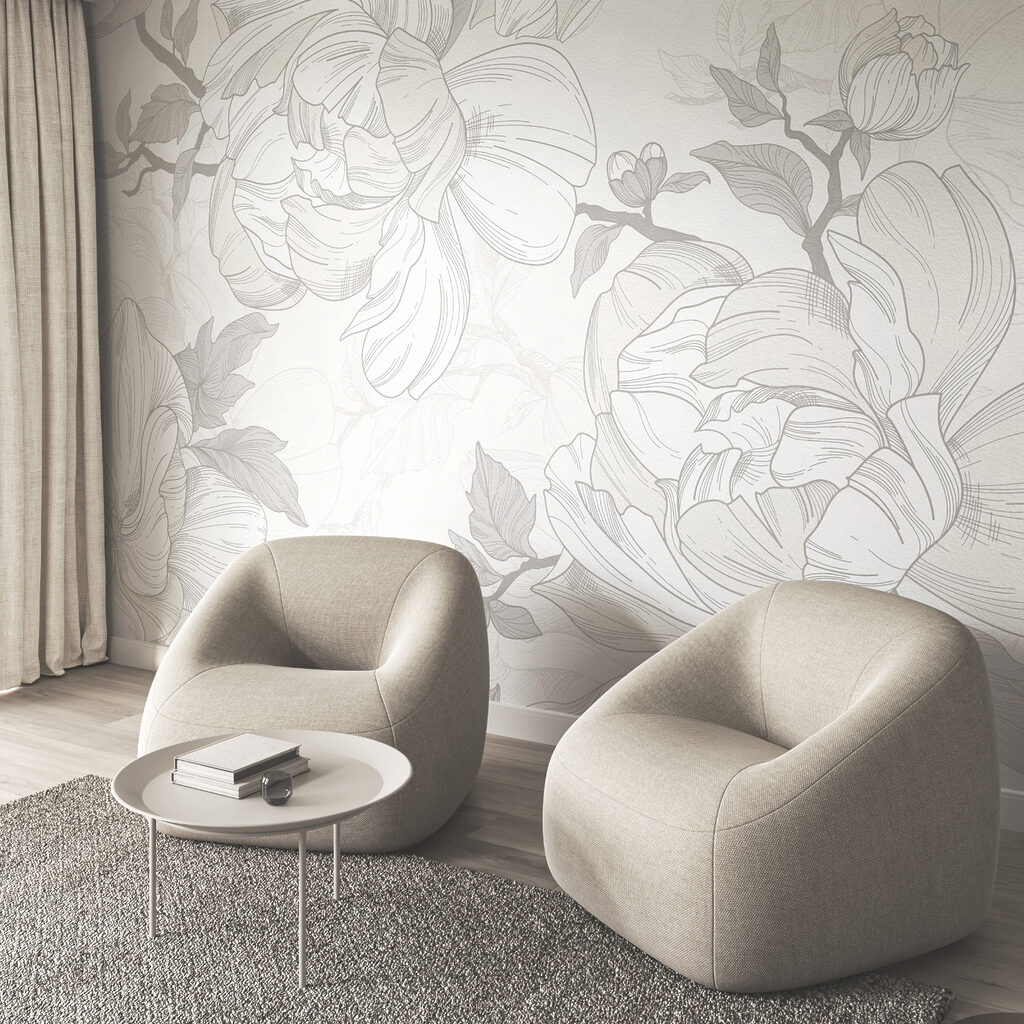 Schiță de flori mari — interior 2