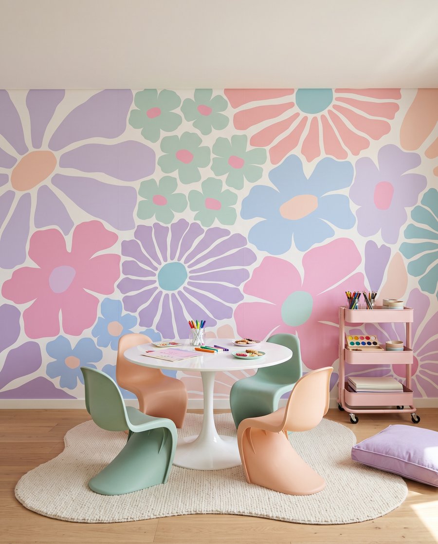 Flori decupate colorate — interior 1