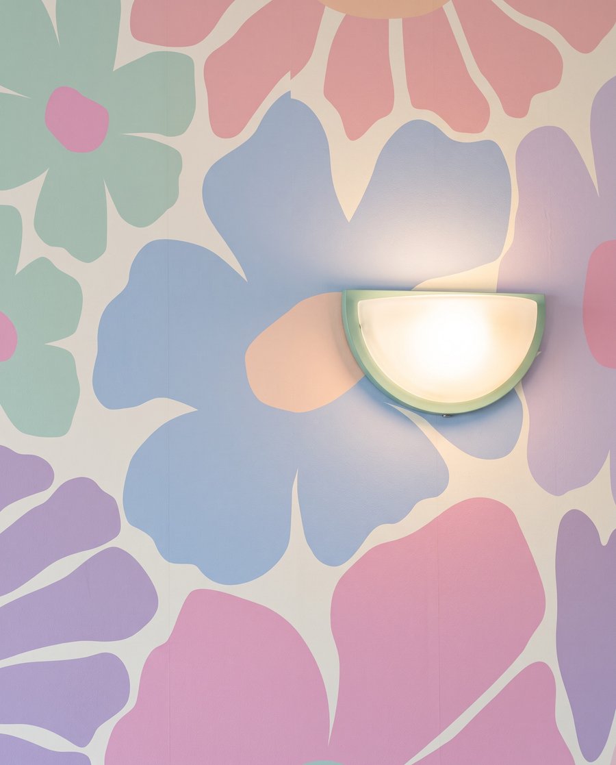 Flori decupate colorate — detaliu