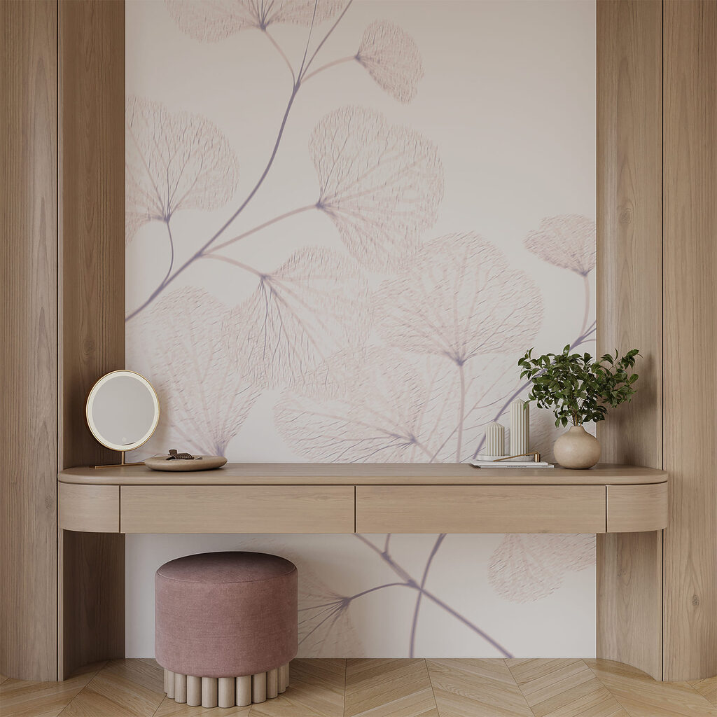 Ramuri fine pe alb — interior 2