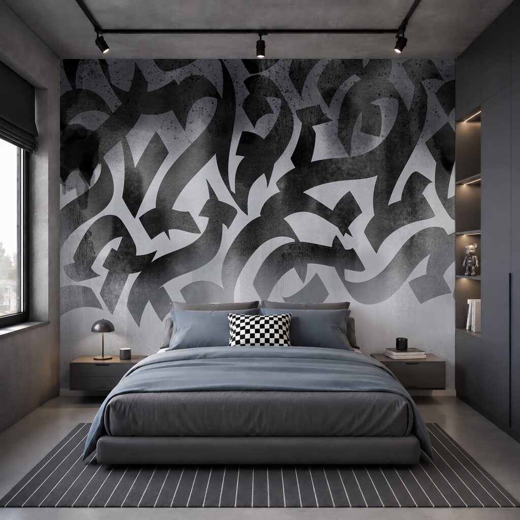 Litere în vopsea — interior 1