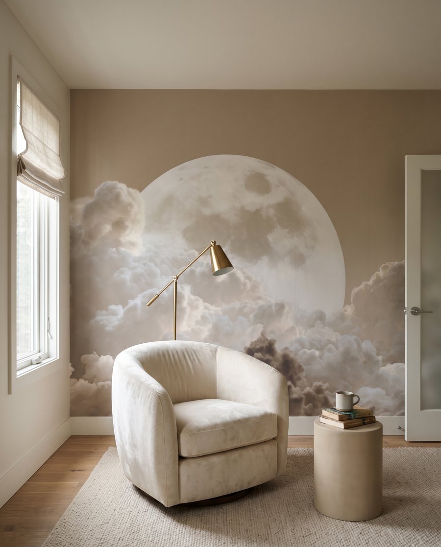 Lună plină peste nori — interior 1