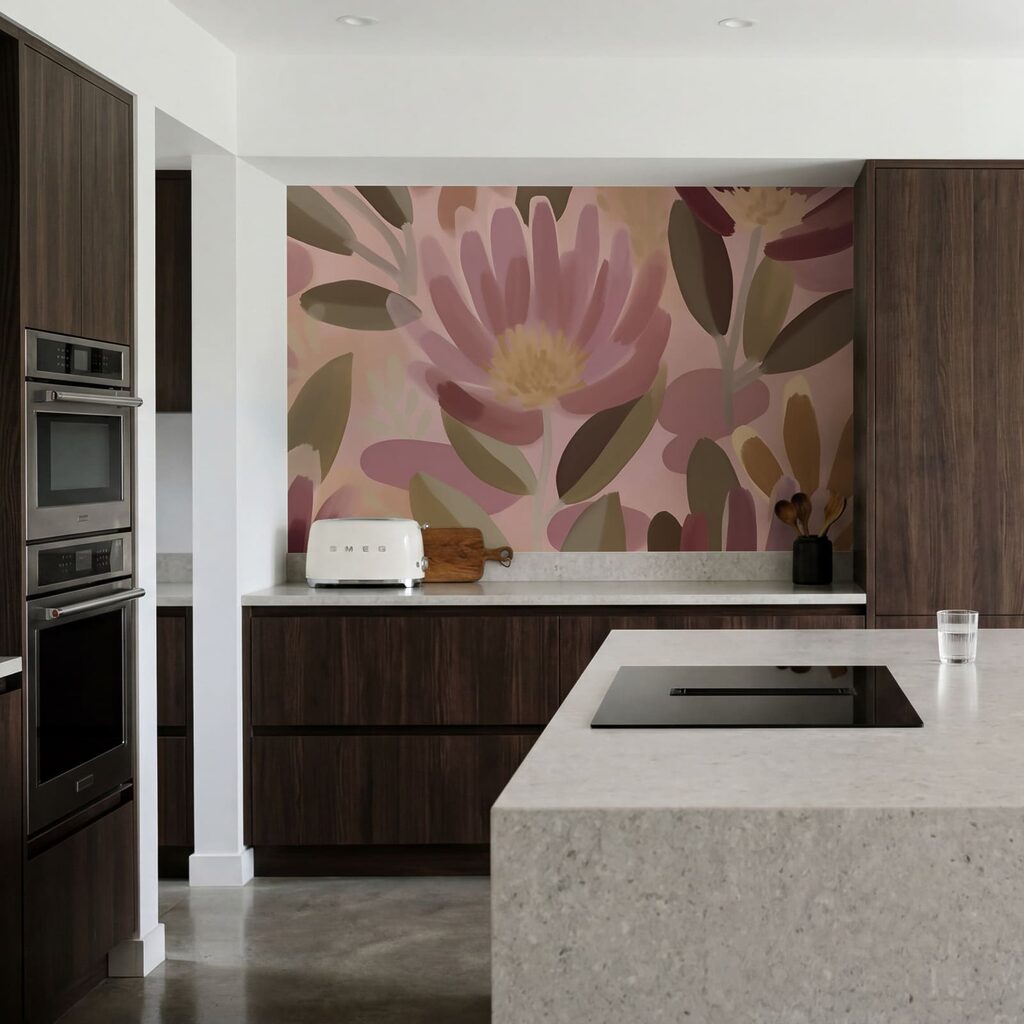 Flori mari pe roz — interior 3