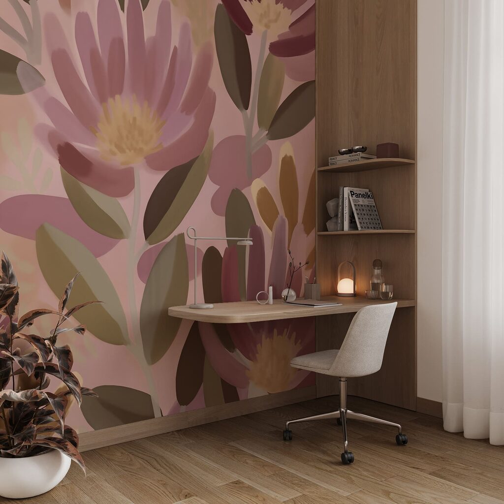 Flori mari pe roz — interior 6