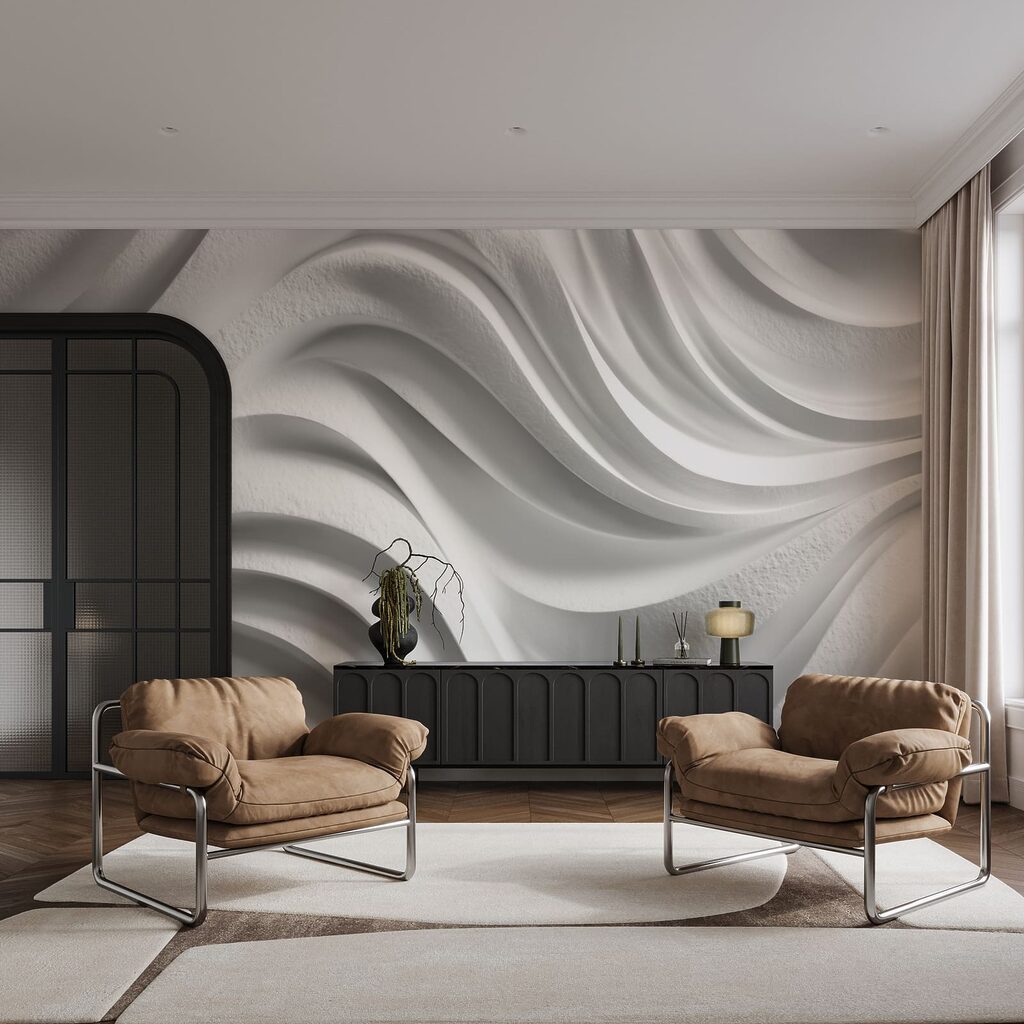 Valuri cu umbre delicate într-un interior