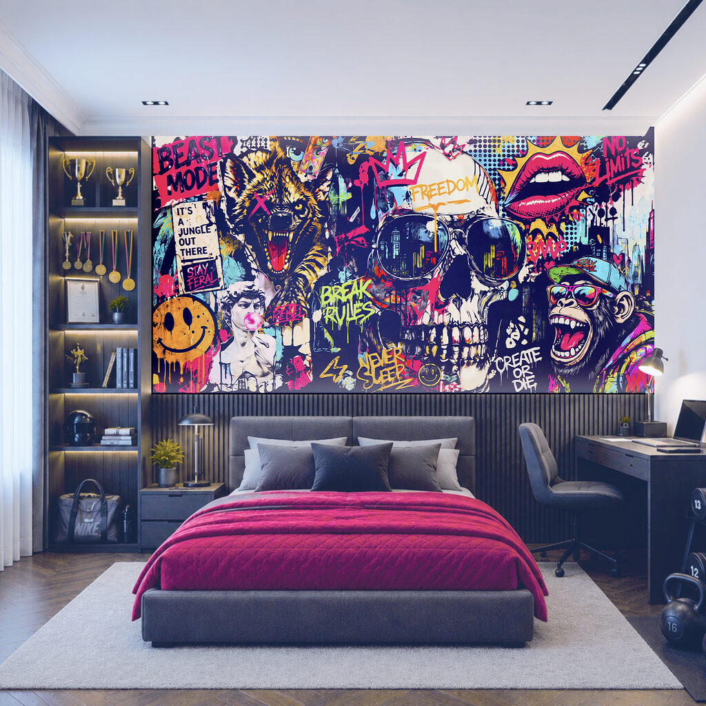Craniu în graffiti — interior 1
