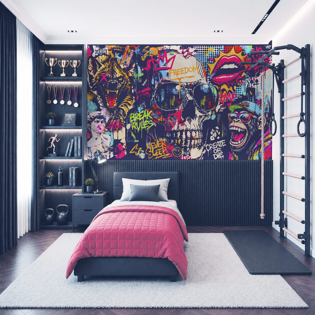 Craniu în graffiti — interior 4