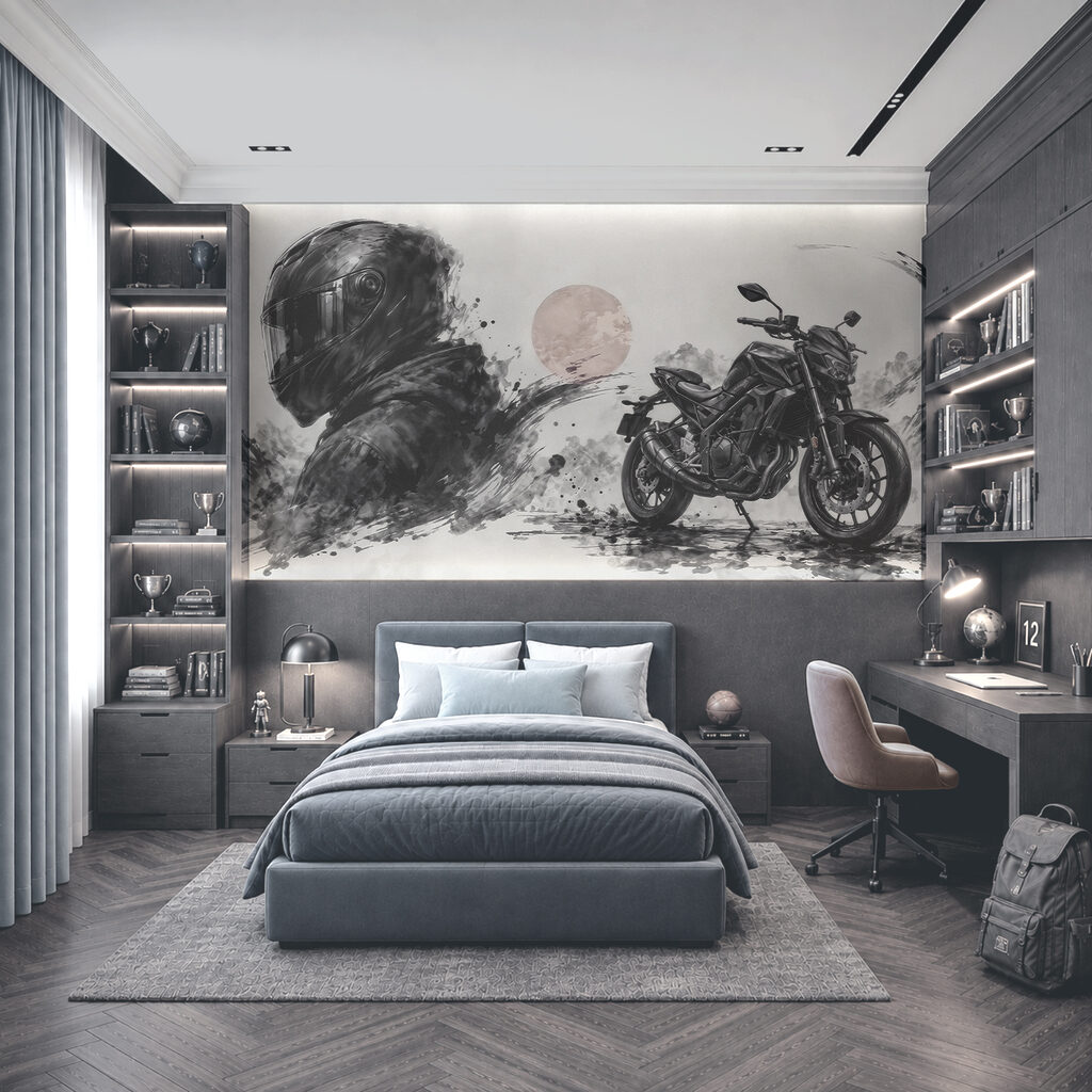 Motocicletă și cască — interior 2