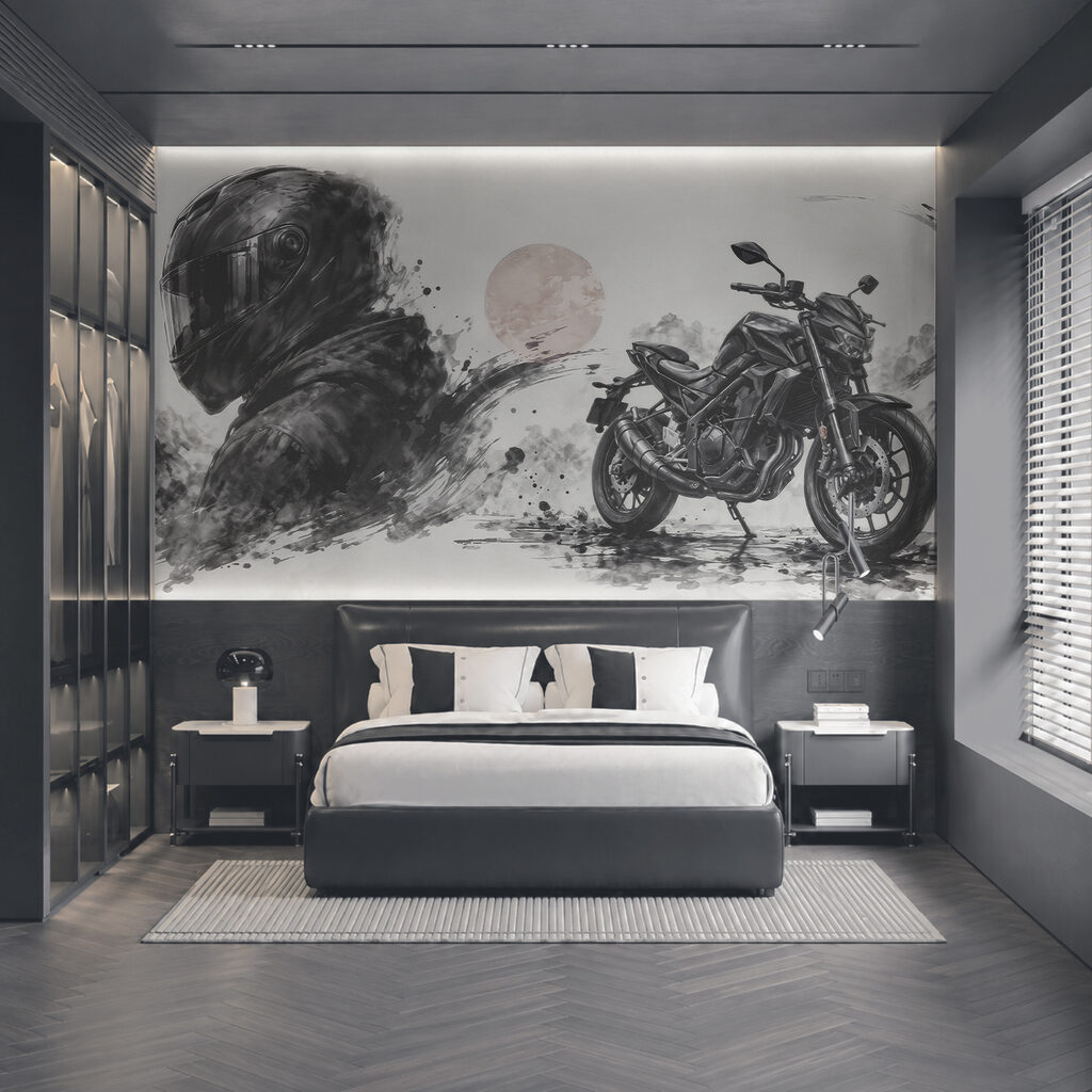 Motocicletă și cască — interior 3