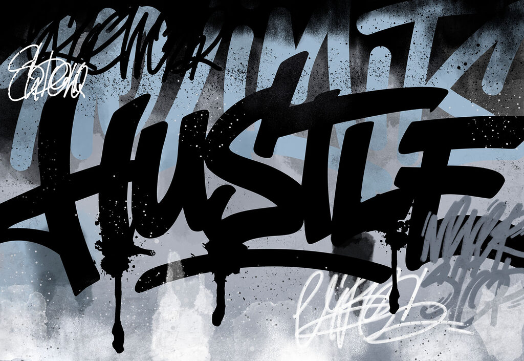 Litere de graffiti — design complet
