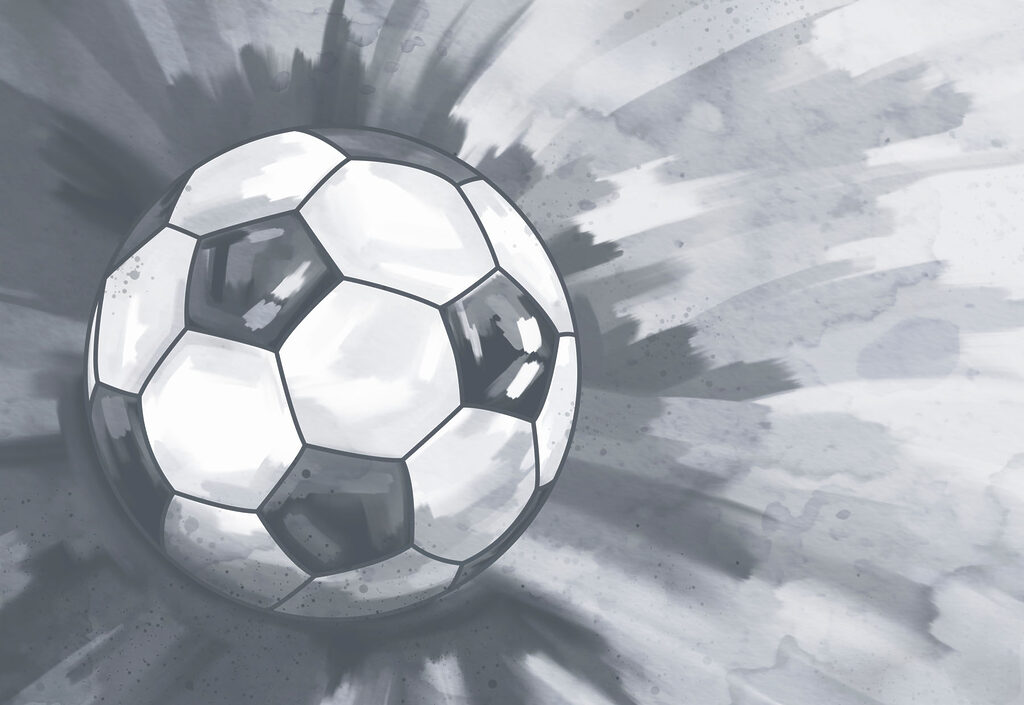 Fotbal în vopsea — design complet