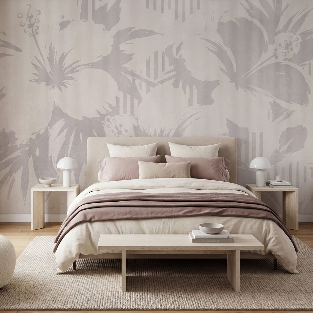 Umbre florale pe dungi într-un interior