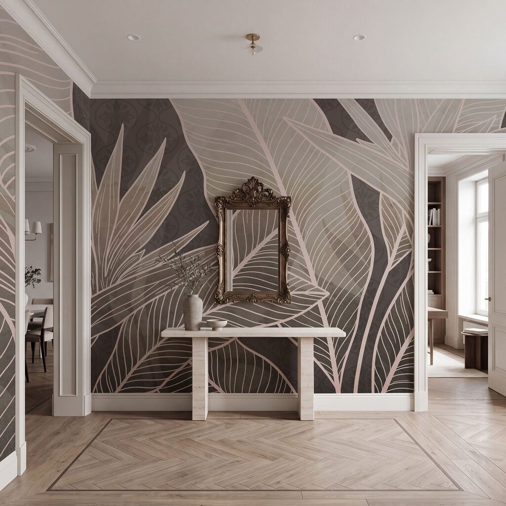 Frunze tropicale cu nervuri — interior 1