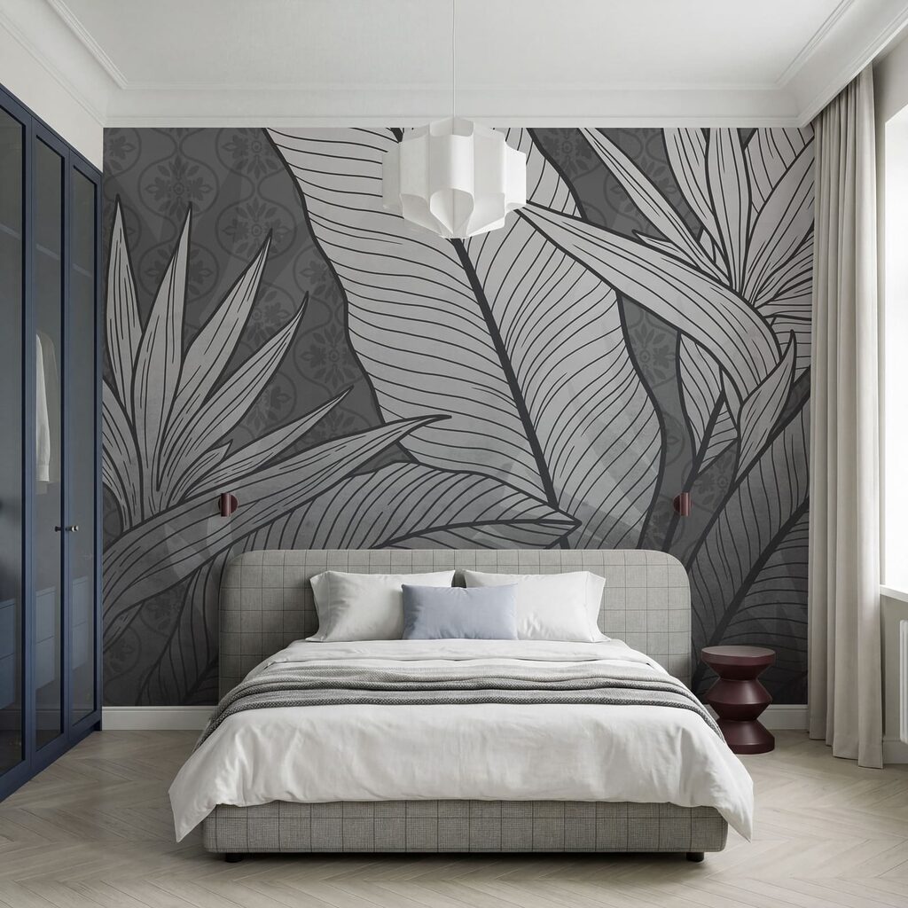 Frunze tropicale cu nervuri — interior 1