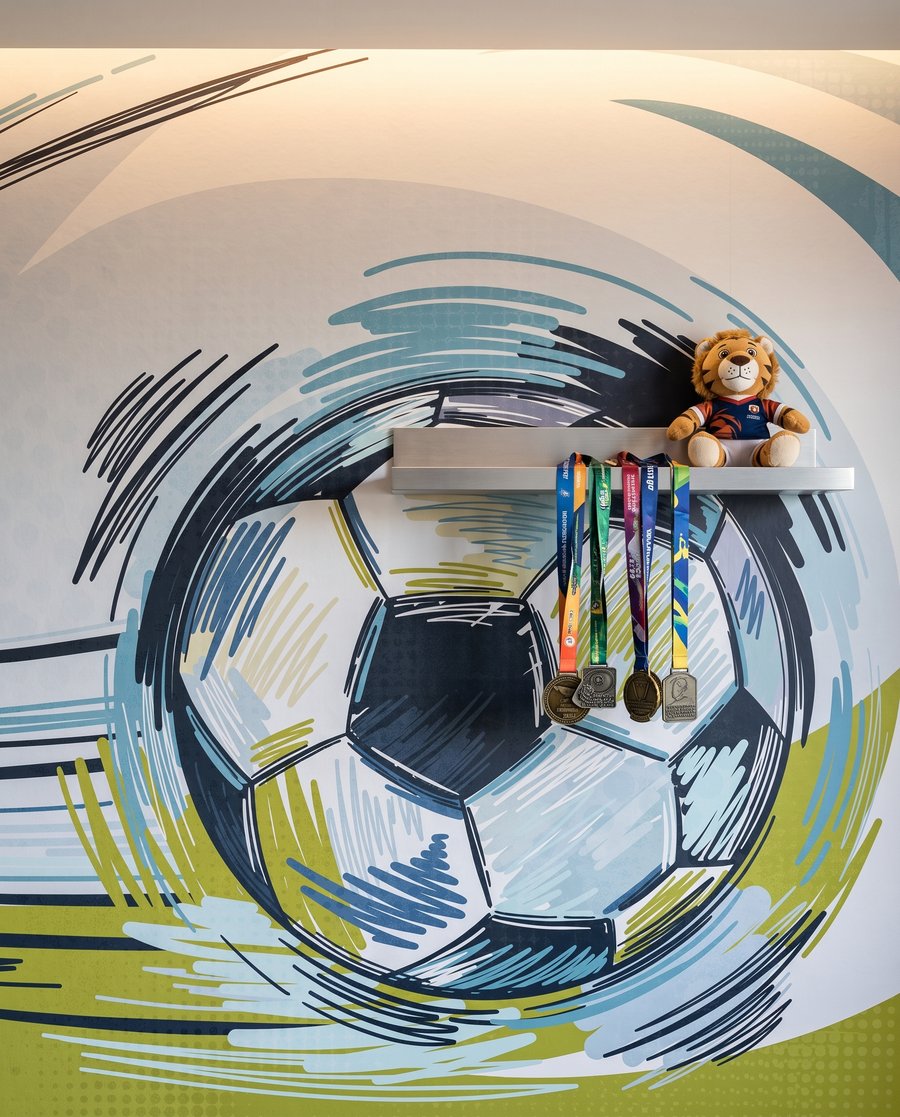 Fotbal în tuș — detaliu